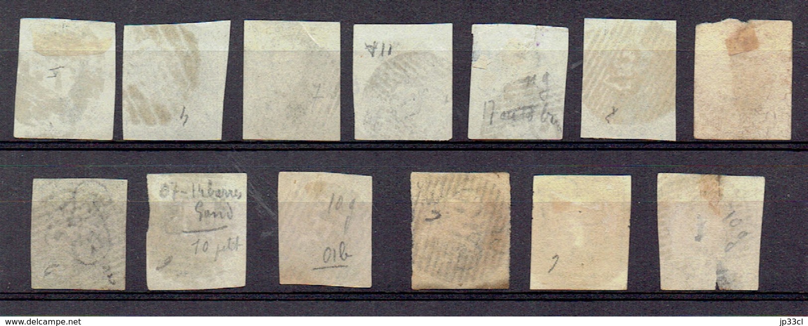 Lot De Timbres Médaillons 10 Ct Et 20 Ct à Identifier (état Moyen) - 1849-1865 Medallions (Other)