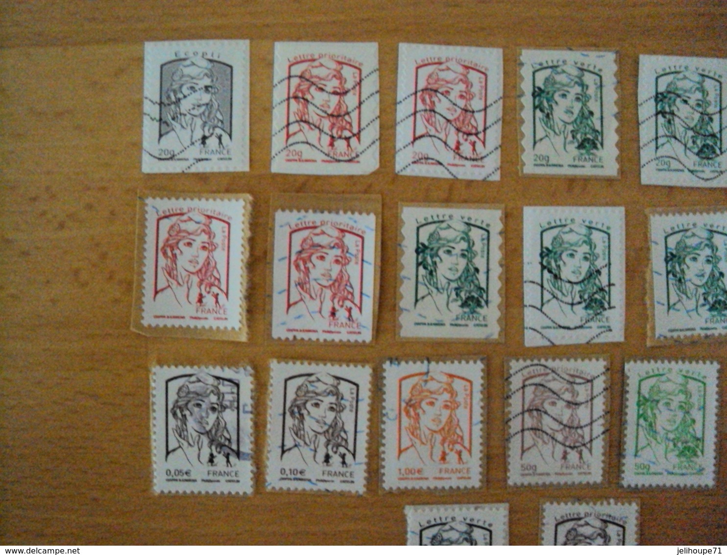 Lot 1 - 23 Timbres "Marianne De Ciappa" Oblitérés + 1214 Sans Phosphore + 1215 Avec 2 Bandes Phosphore Visible - Oblitérés