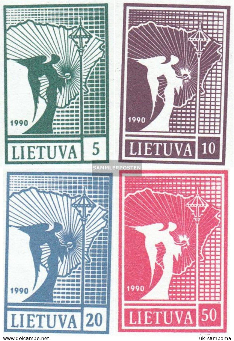 Lithuania 457a-460 (complete Issue) Unused 1990 Friedensengel - Lithuania