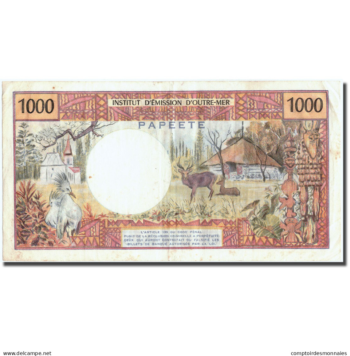 Billet, Tahiti, 1000 Francs, Undated (1985), KM:27d, SUP - Papeete (French Polynesia 1914-1985)