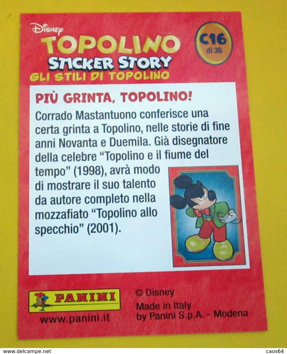 TOPOLINO MICKEY MOUSE CARD STORY PANINI 2018 C16 - Disney