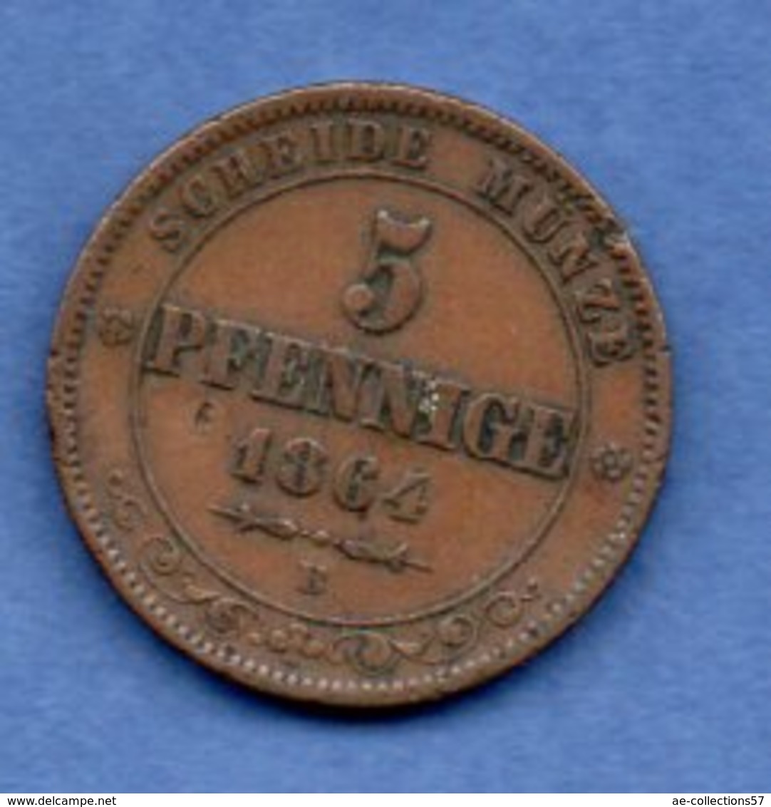 Saxe -- 5 Pfennige 1864 B -  Km # 1218-  état TTB - Petites Monnaies & Autres Subdivisions