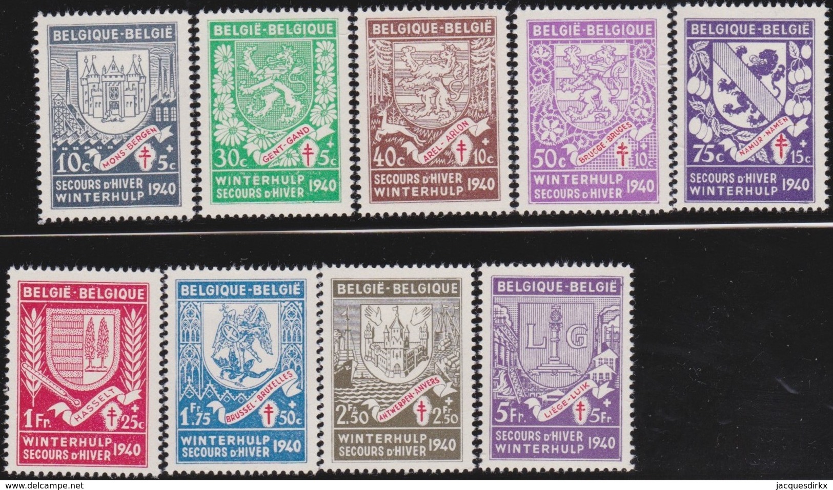 Belgie  .   OBP   .     547/555      .   **    .     Postfris ZONDER Plakker   .   /  .      Neuf SANS Charniere - Nuevos