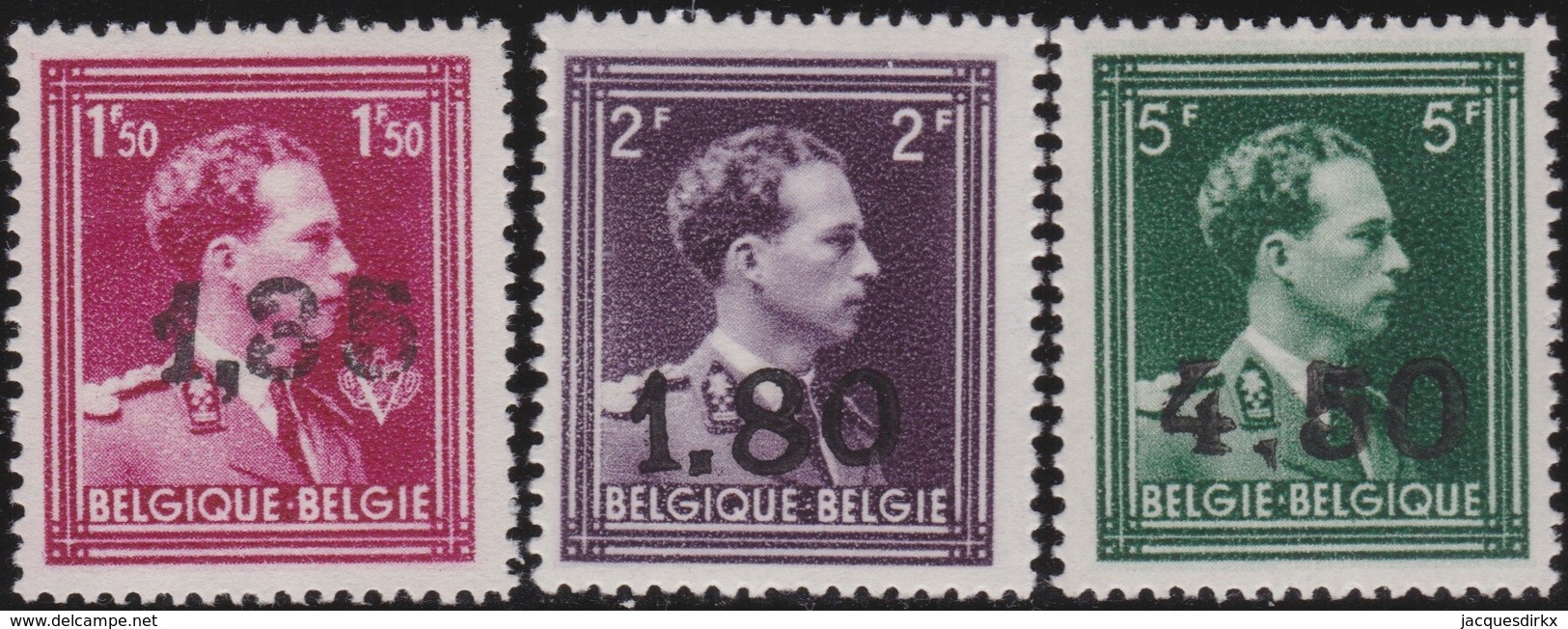 Belgie  .   OBP   .      724 U/V/W        .   **    .   Postfris ZONDER Plakker   .   /  .      Neuf SANS Charniere - Nuovi