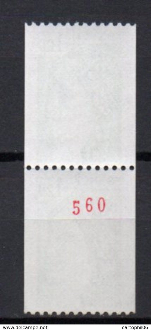 - FRANCE Variété N° 2106f ** - 1 F. 20 Vert Type Sabine 1980, Roulettes - 2 DEMI-BARRES PHO + NUMÉRO ROUGE - Cote 50 EUR - Neufs