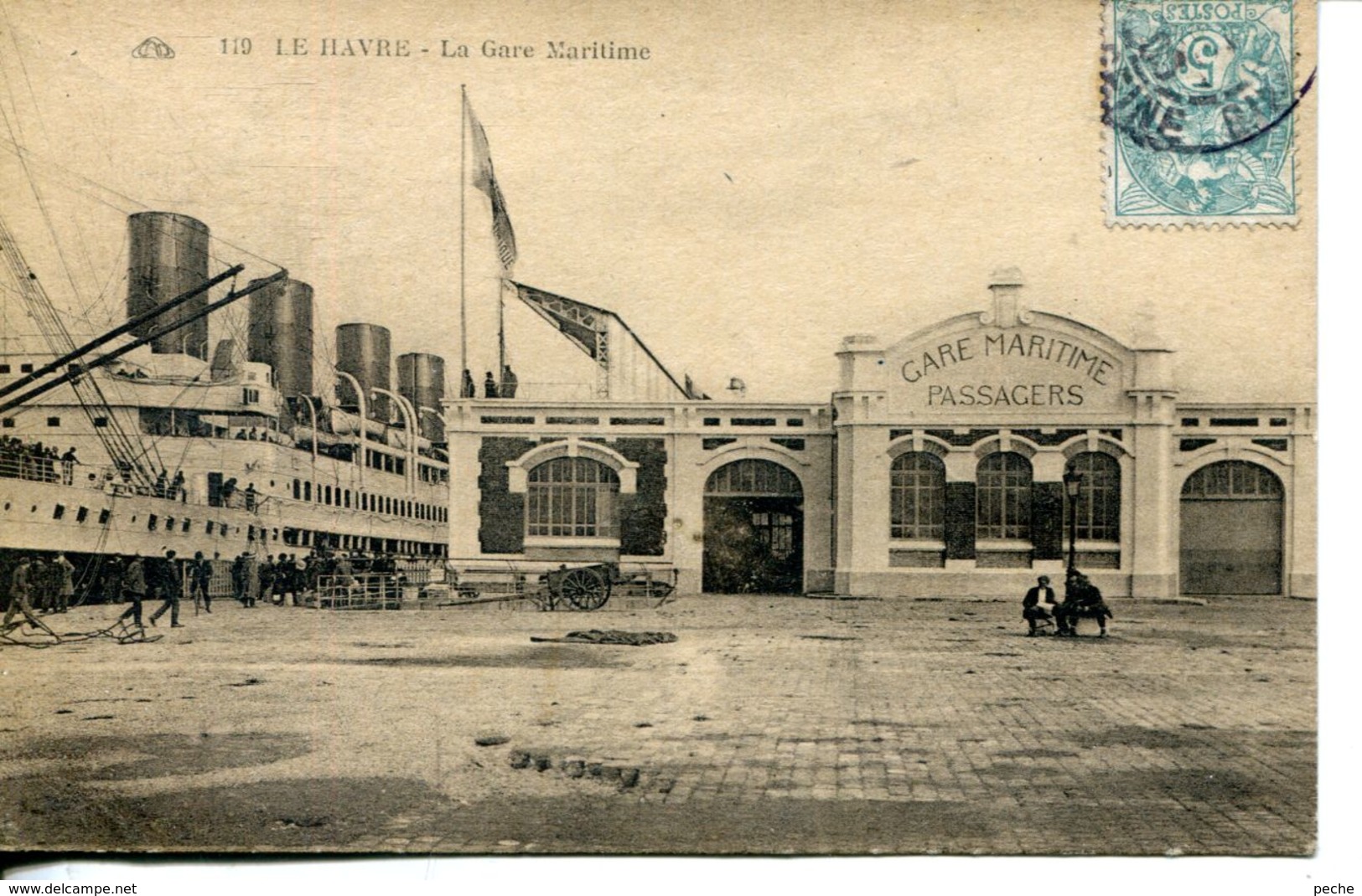 N°68909 -cpa Le Havre -la Gare Maritime- - Hafen