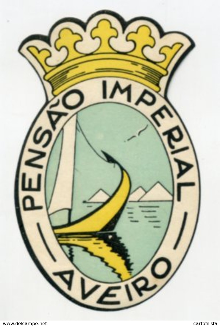 Pensão Imperial, Aveiro, Portugal, Rótulo De Hotel, Luggage Label - (201) - Hotel Labels