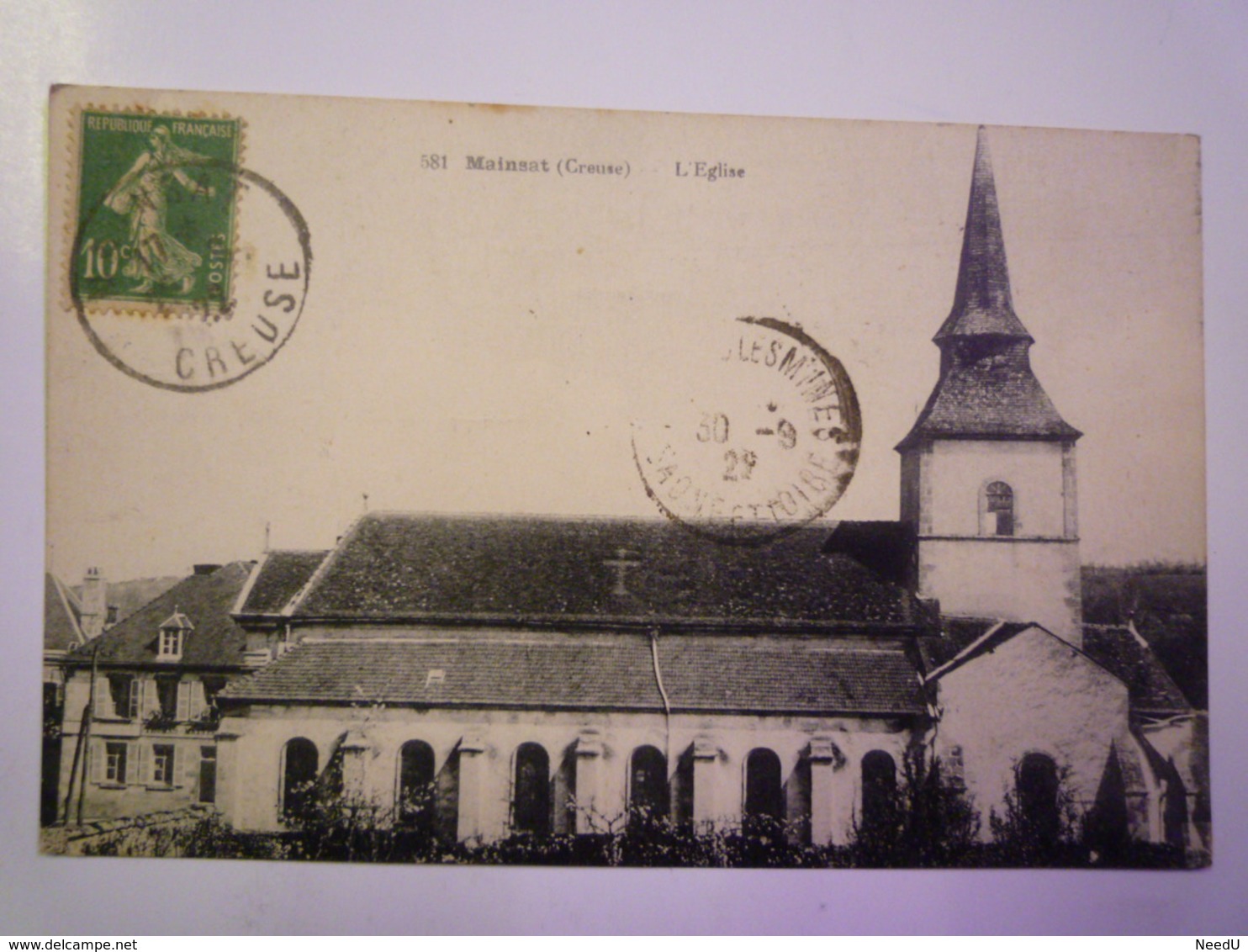 MAINSAT  (Creuse)  :  L'EGLISE   1912   XXX - Sonstige & Ohne Zuordnung