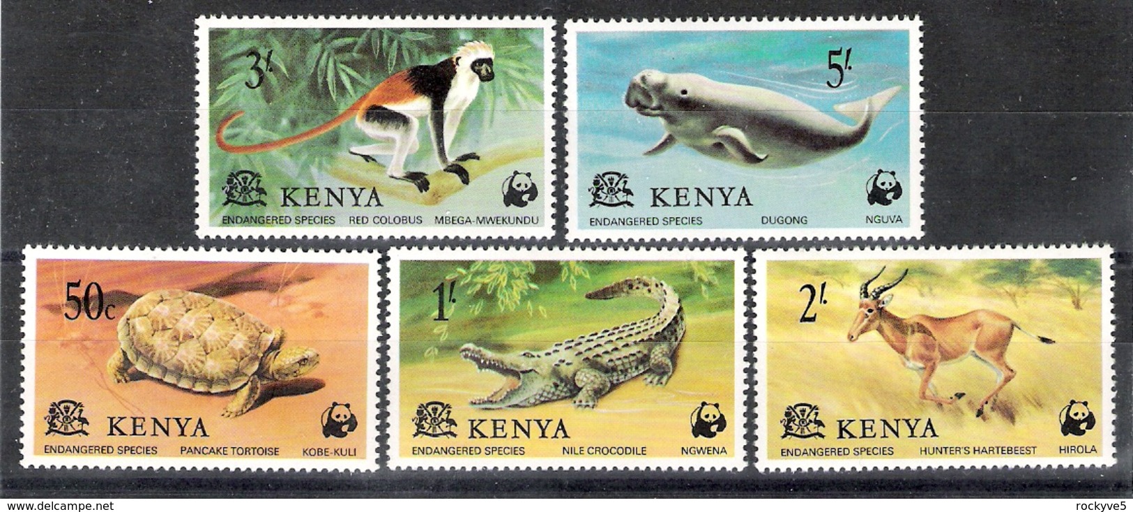 Kenya 1977 WWF Endangered Species MLH CV £3.95 - Game