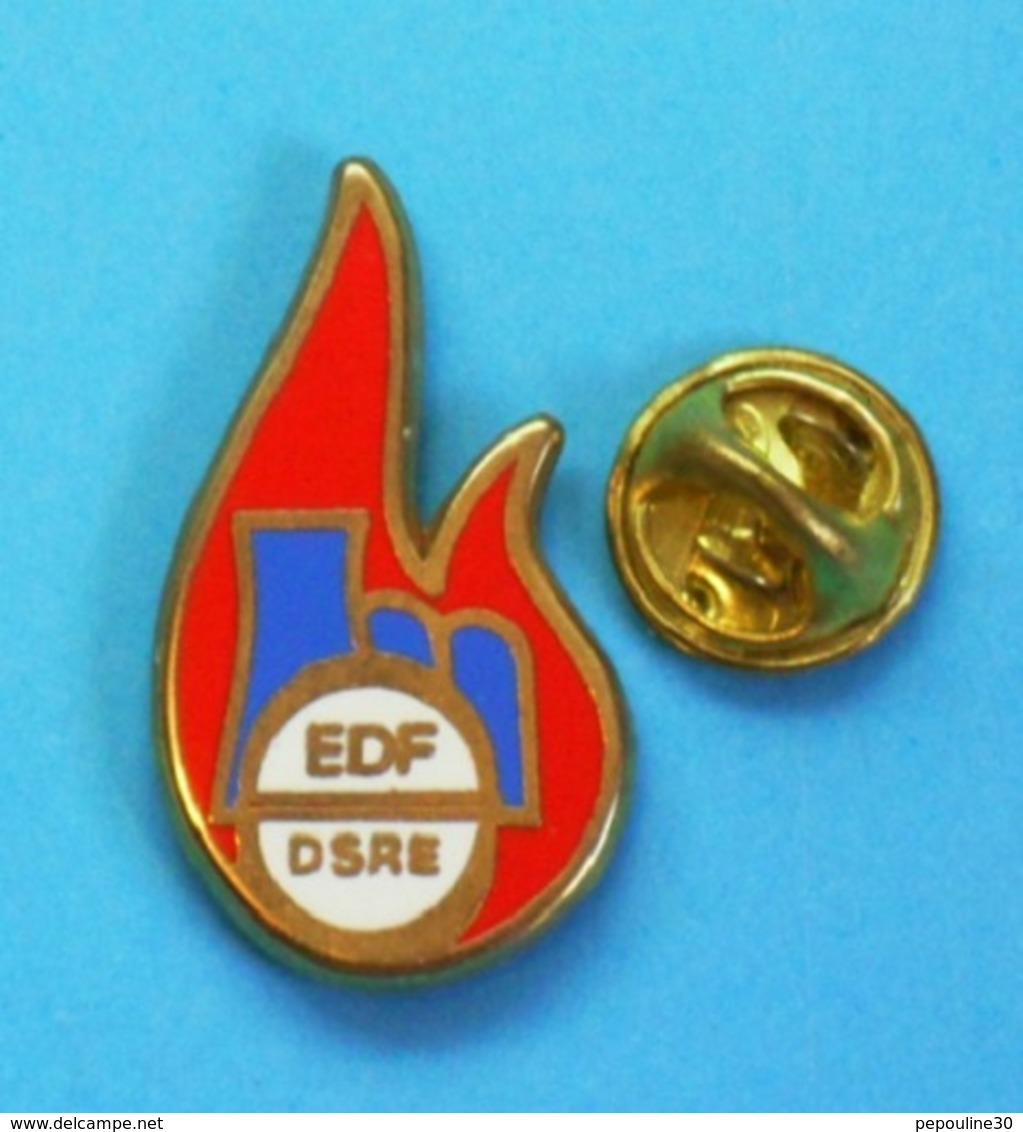 1 PIN'S  //   ** EDF / D.S.R.E. / DÉPARTEMENT SÛRETÉ RADIOPROTECTION ENVIRONNEMENT ** - EDF GDF