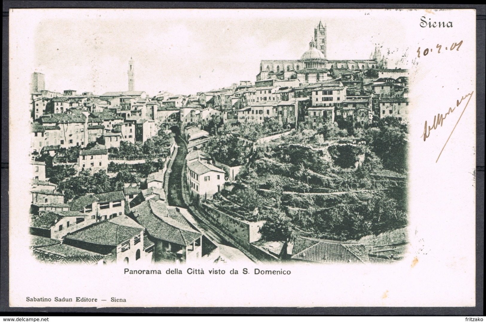 SIENA, Panorama Della Citta Visto Da S. Domenico, Viagg. 1901 - Siena