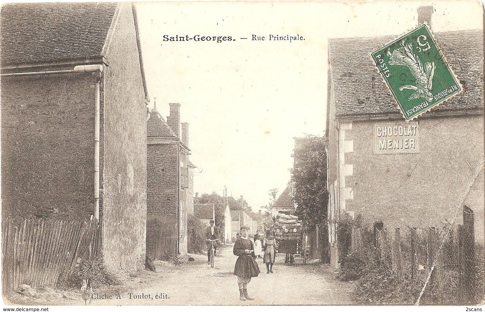 Dépt 89 - SAINT-GEORGES-SUR-BAULCHE - Rue Principale - Cliché A. Toulot, édit. - Saint Georges Sur Baulche