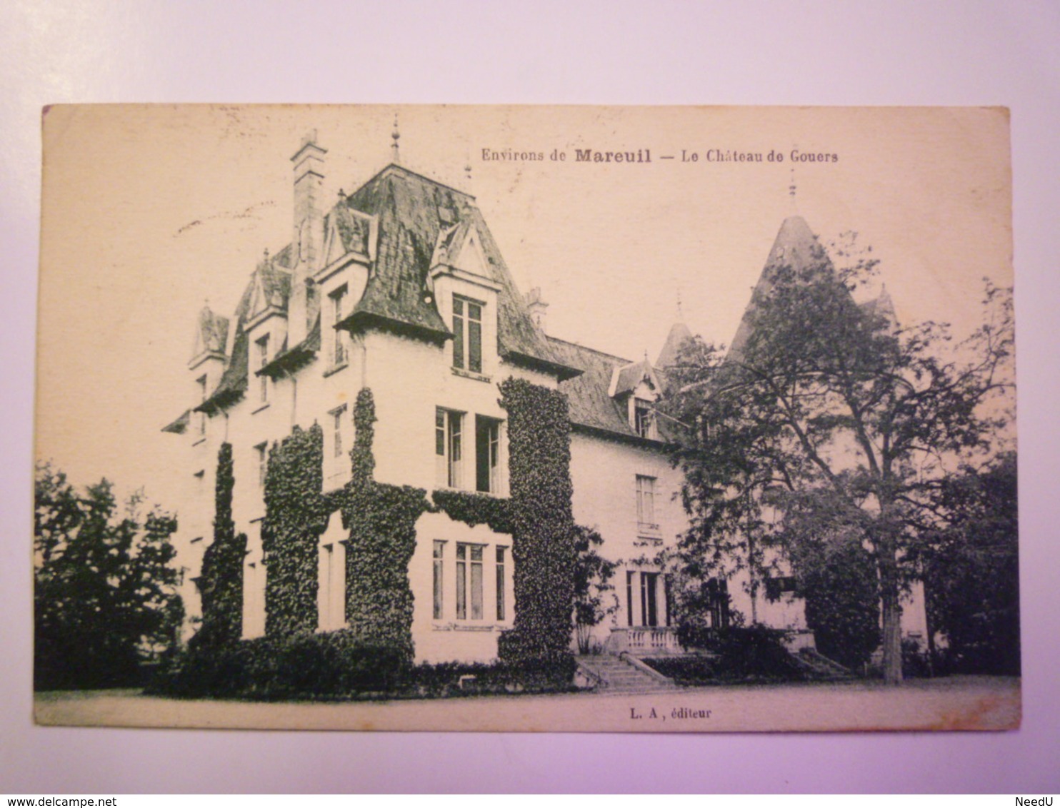 Environs De  MAREUIL  (Cher)  :  Le Château De  GOUERS   1935   XXX - Autres & Non Classés