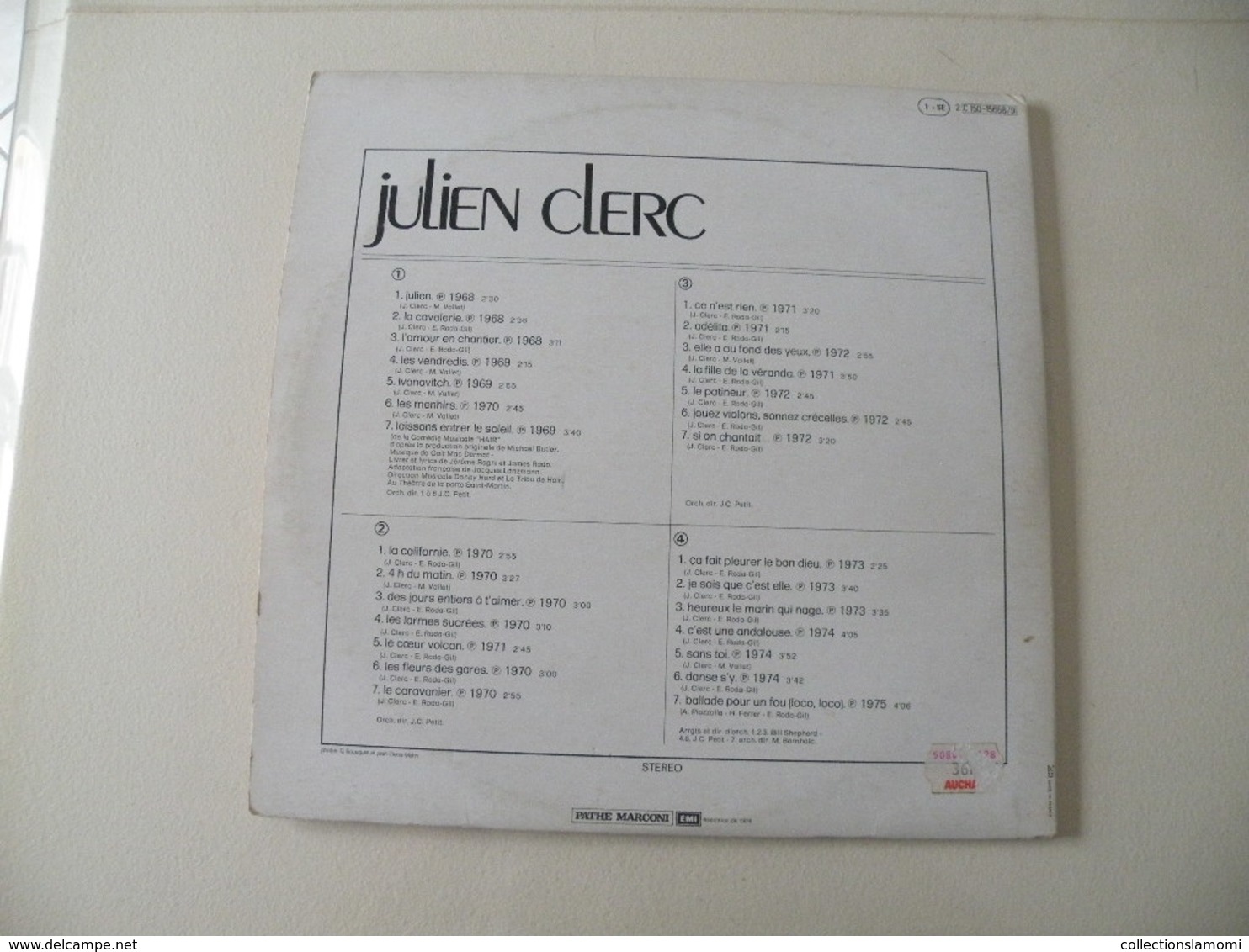 Julien Clerc - 1968/69/70/71/72/73/74/75 (Titres sur photos) - Vinyle 33 T LP Double Album