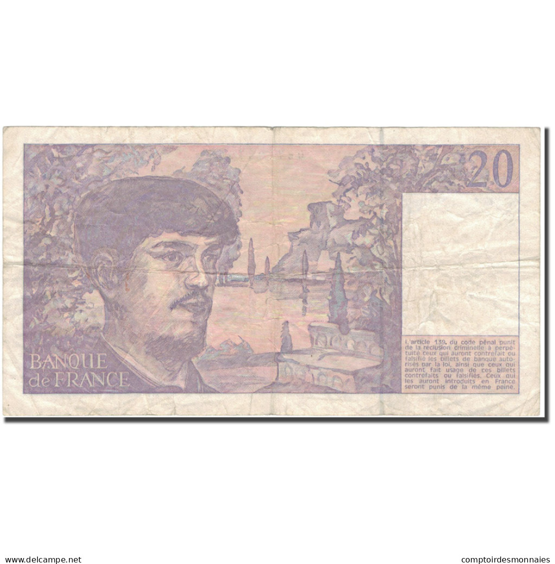 France, 20 Francs, 20 F 1980-1997 ''Debussy'', 1992, TB, Fayette:66bis.3 - 20 F 1980-1997 ''Debussy''