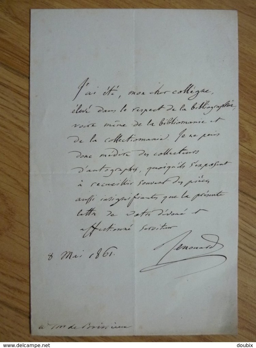 Charles RENOUARD (1794-1878) Avocat. Député AMIENS. Pair De France. AUTOGRAPHE - Other & Unclassified
