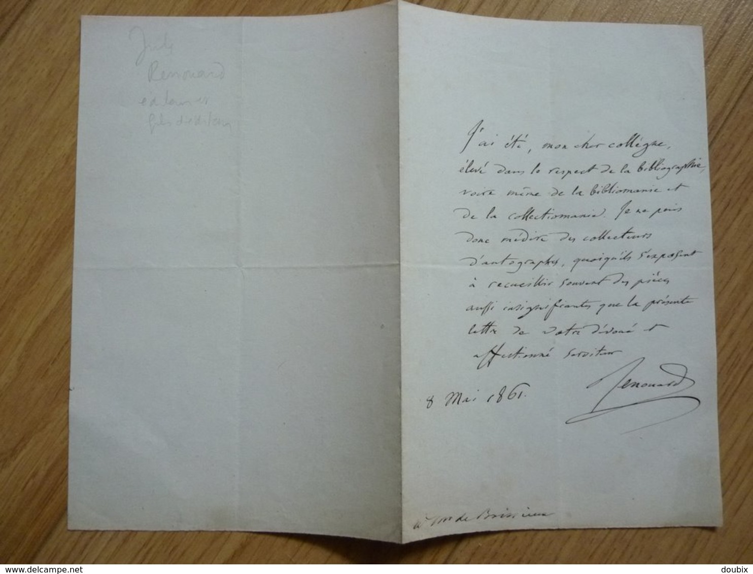 Charles RENOUARD (1794-1878) Avocat. Député AMIENS. Pair De France. AUTOGRAPHE - Other & Unclassified