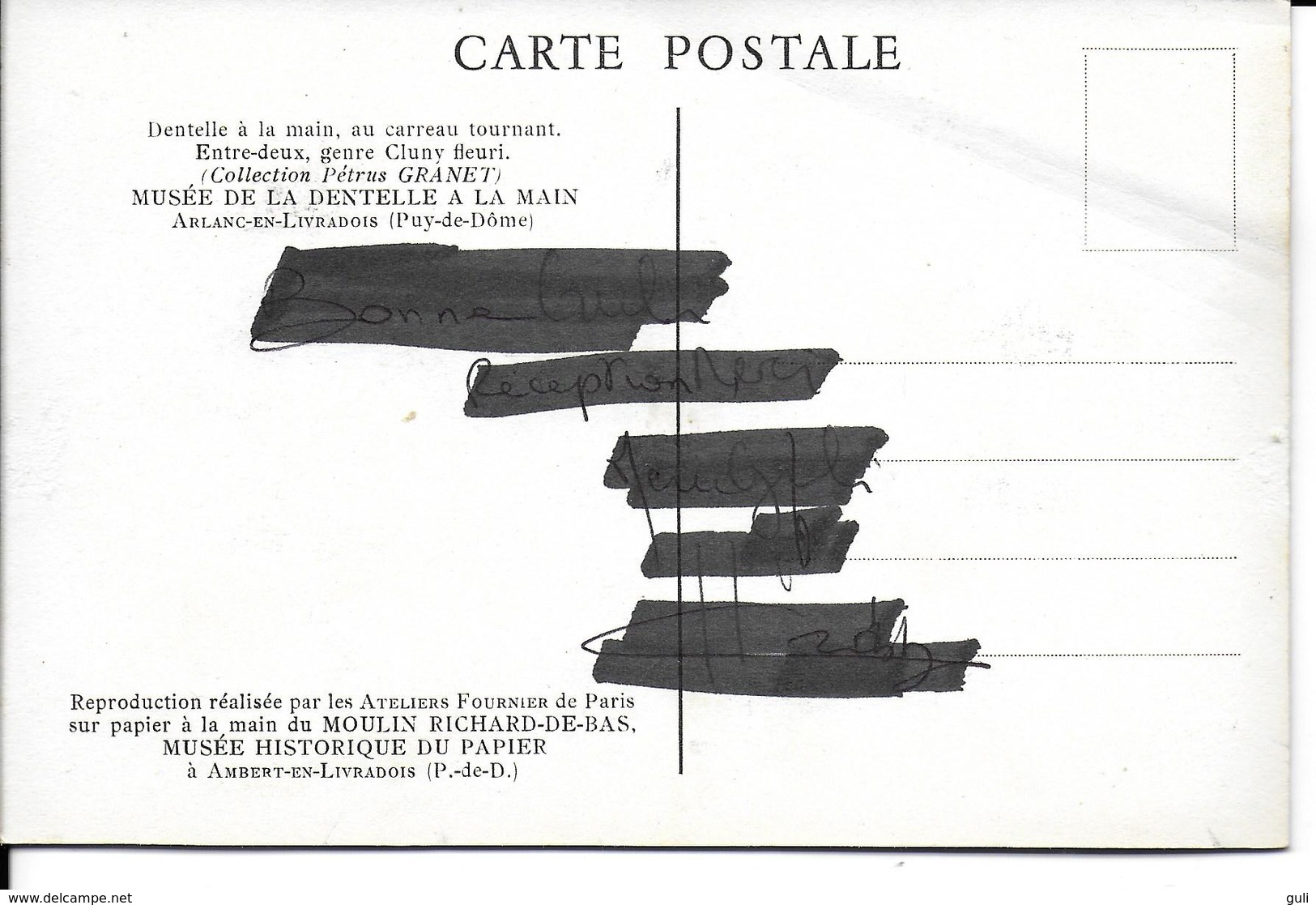 [63] Puy-de-Dôme DENTELLE à La Main Au Carreau Tournant MUSEE De La DENTELLE à La MAIN Arlanc En Livradois (métier) - Ambert