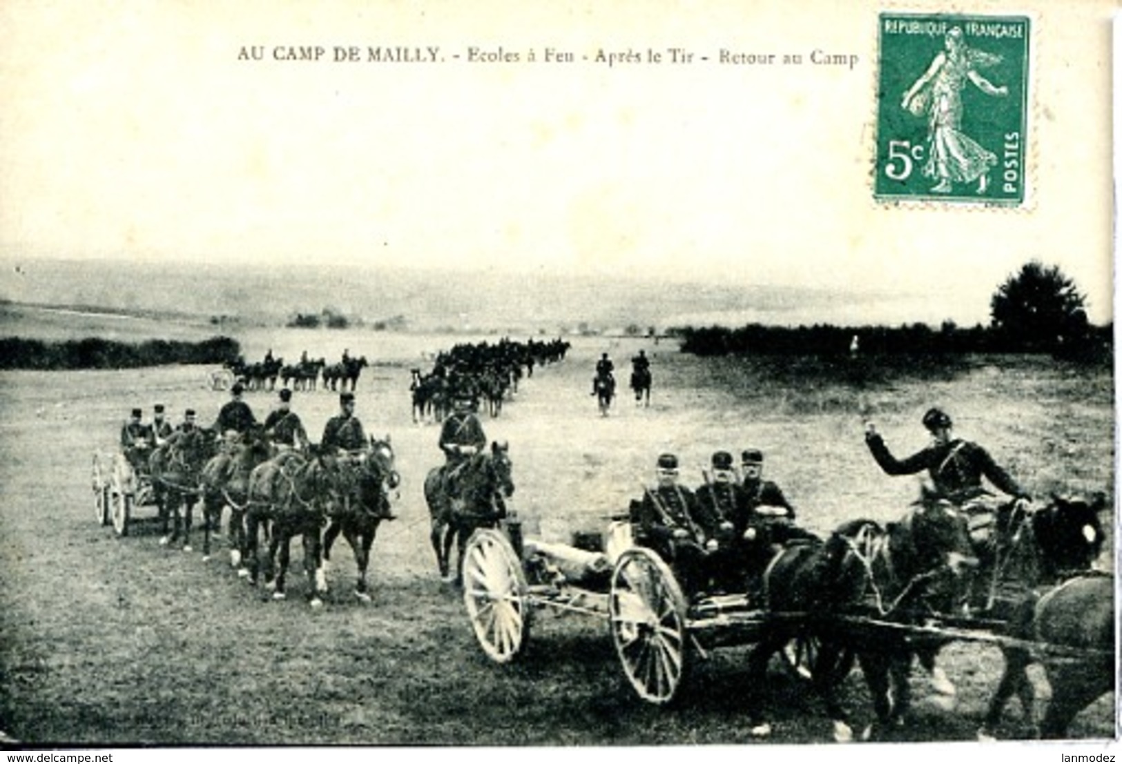 Dpt 10 Mailly Le Camp Ecoles A Feu Apres Le Tir, Retour Au Camp - Autres & Non Classés