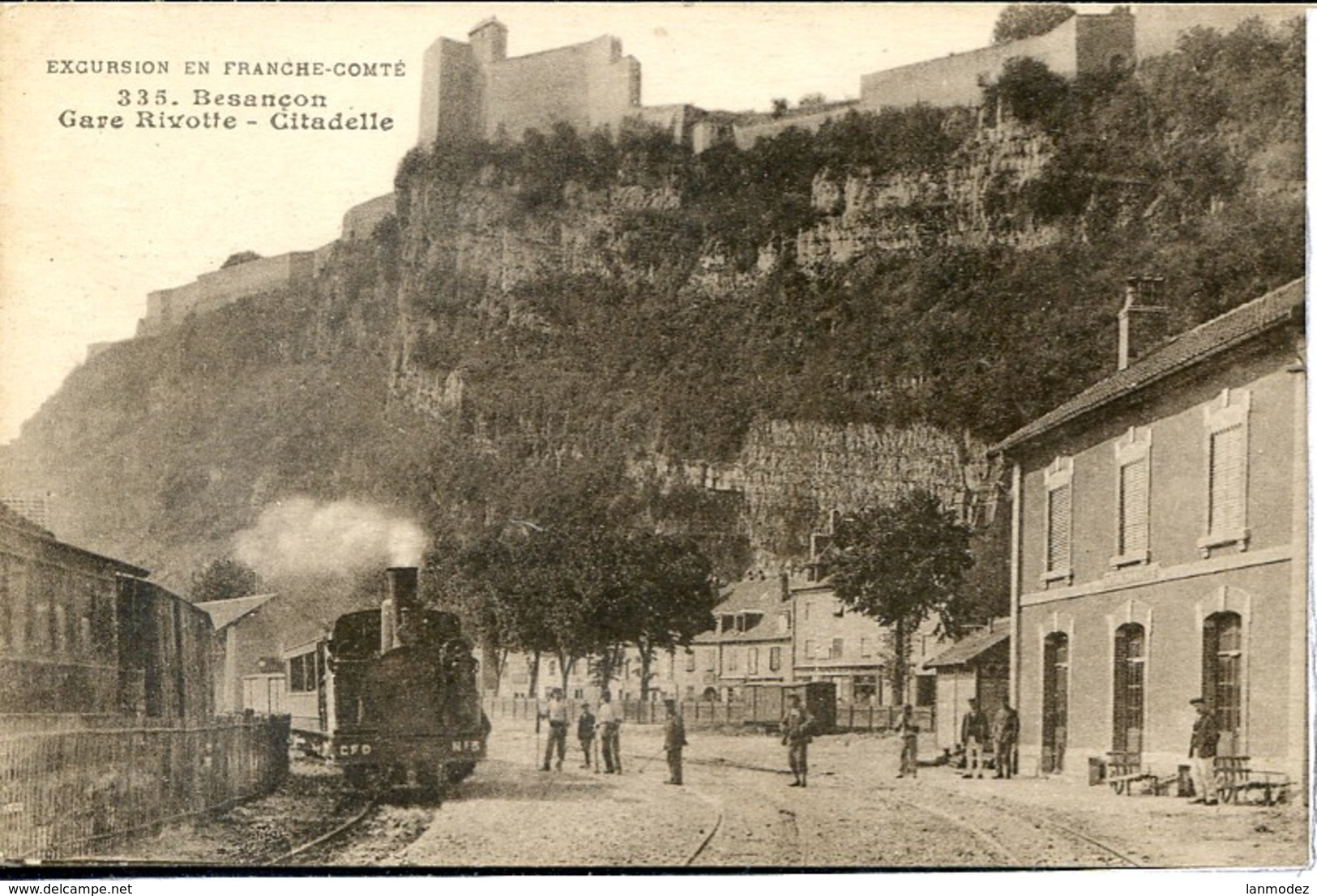 Dpt 25 Besancon Gare Rivolte Citadelle, Arrivee Du Train No335 Ed Gaillard Animee 1919 EV TBE - Besancon