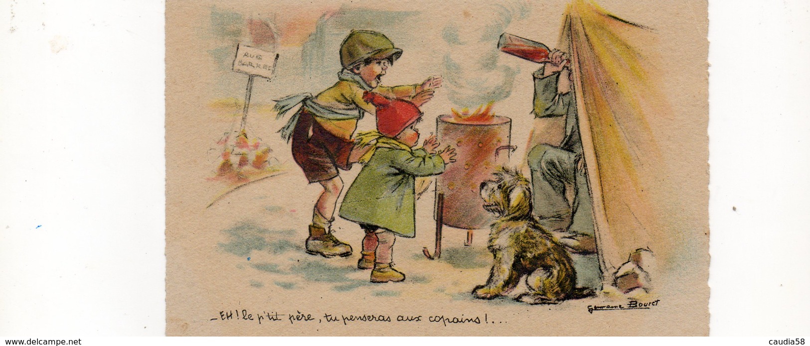 Germaine Bouret, Chien ,enfants. - Bouret, Germaine