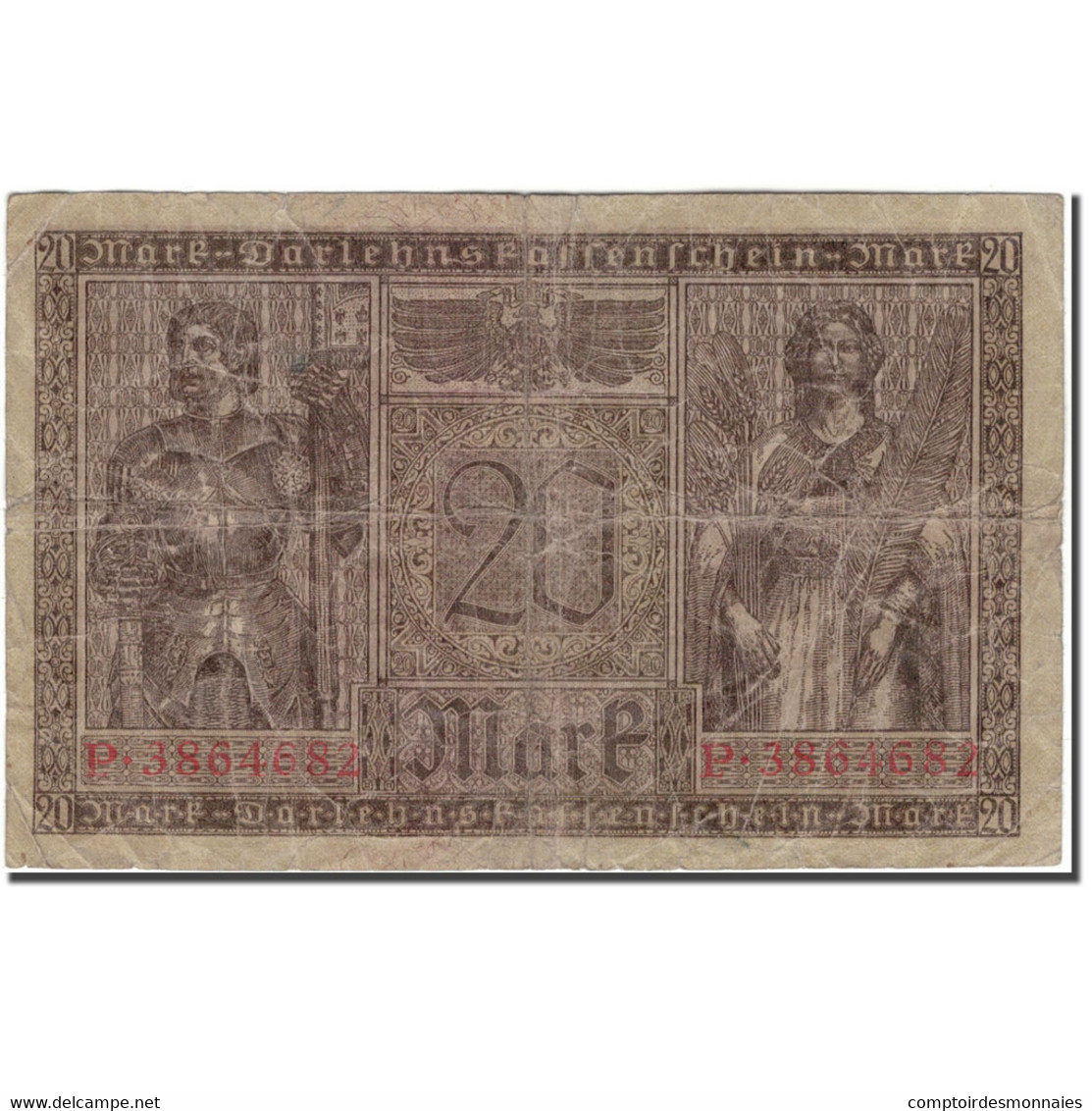 Billet, Allemagne, 20 Mark, 1918-02-20, KM:57, B+ - 20 Mark