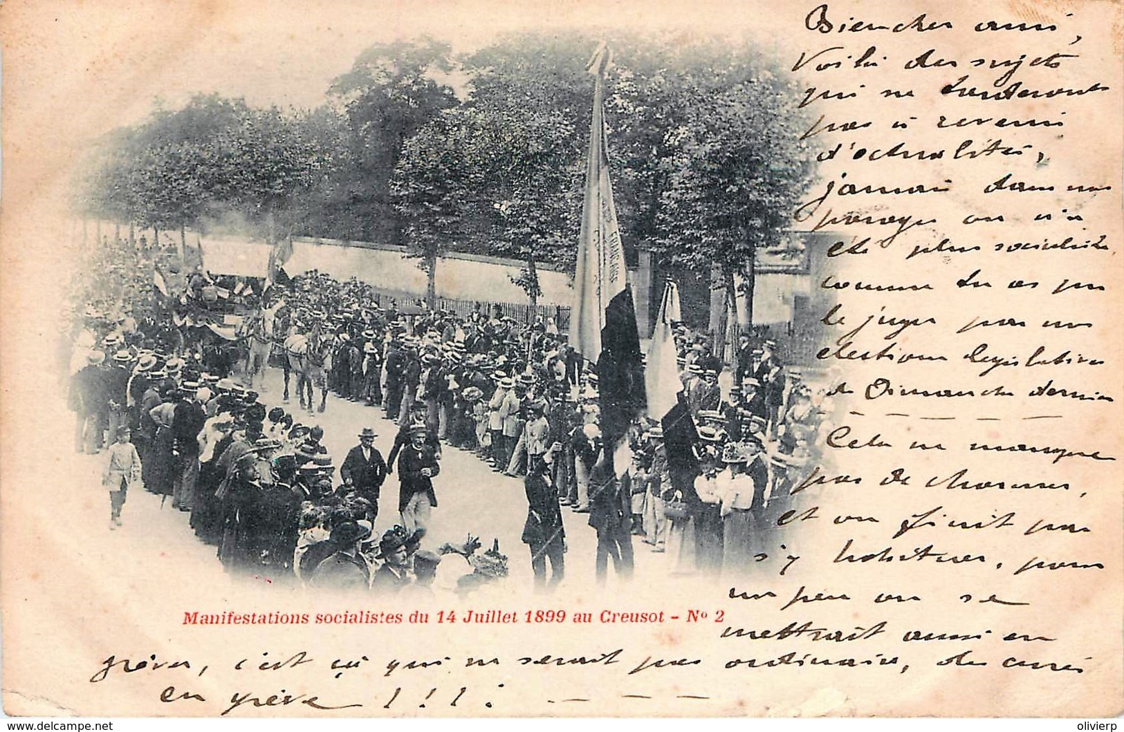 France - 71 - Précurseur - Le Creusot - Manifestations Socialistes Du 14 Juillet 1899 N° 2 - Le Creusot