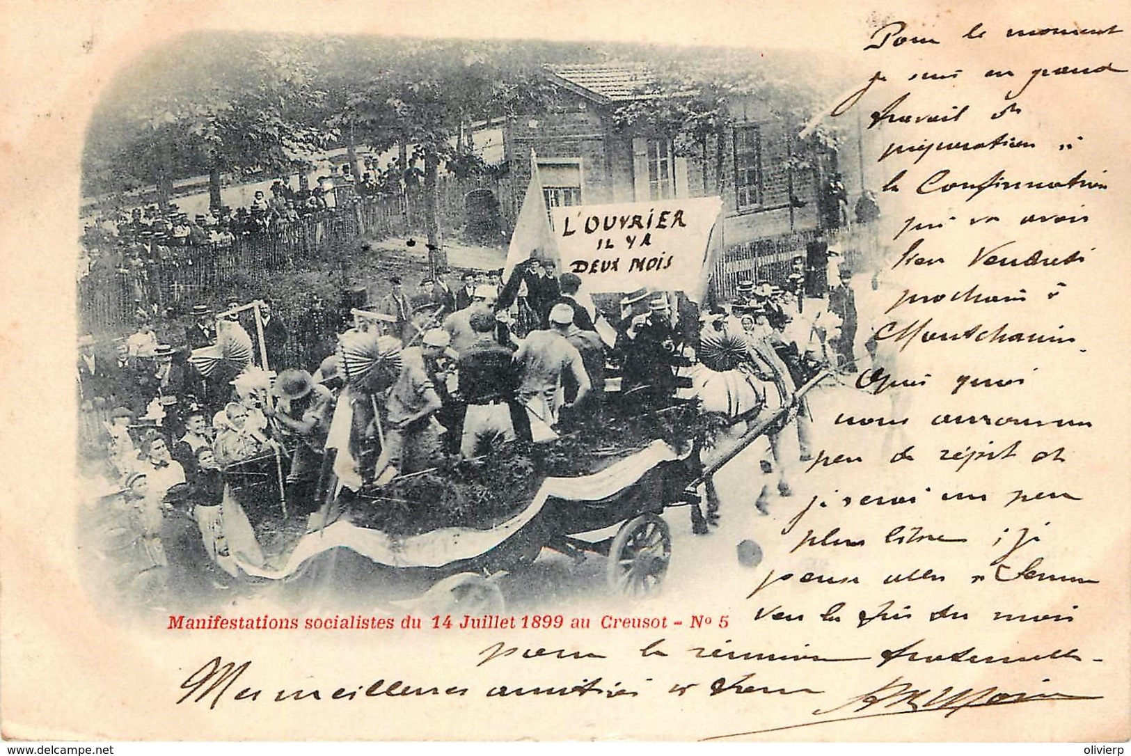 France - 71 - Précurseur - Le Creusot - Manifestations Socialistes Du 14 Juillet 1899 N° 5 - Le Creusot