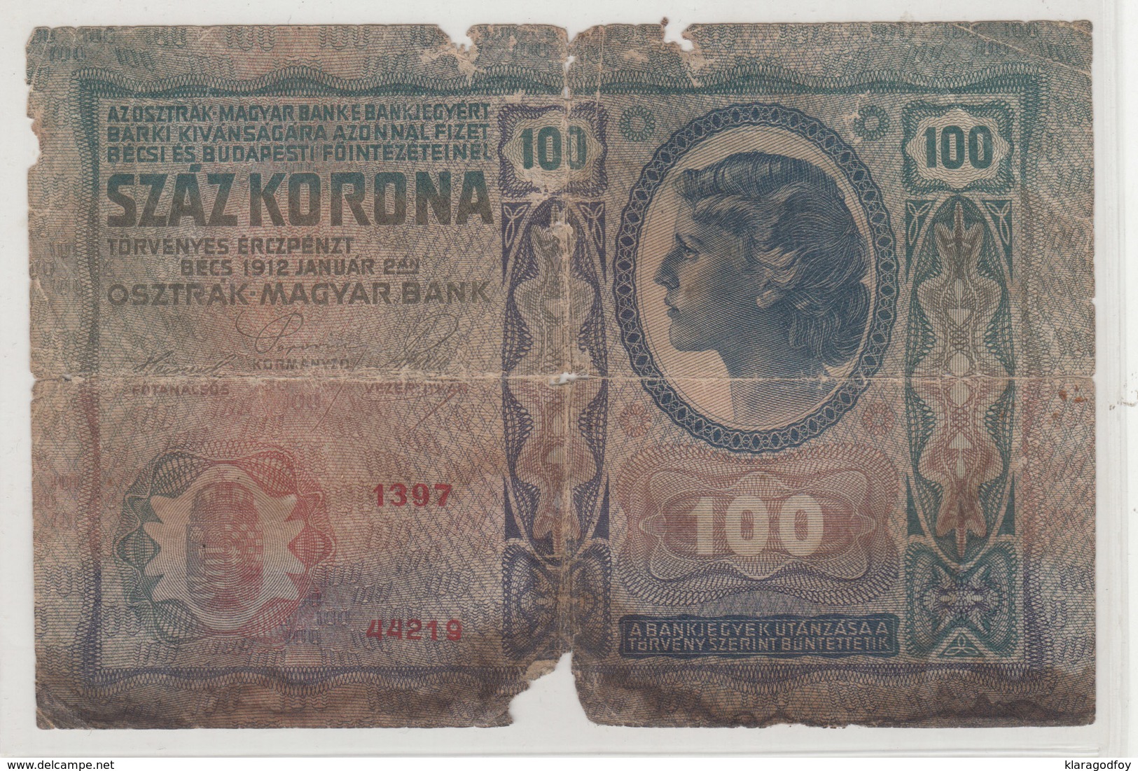 SHS Money Nostrification Revenue On Austro-Hungarian 100 Kr Banknote Bb190120 - Covers & Documents