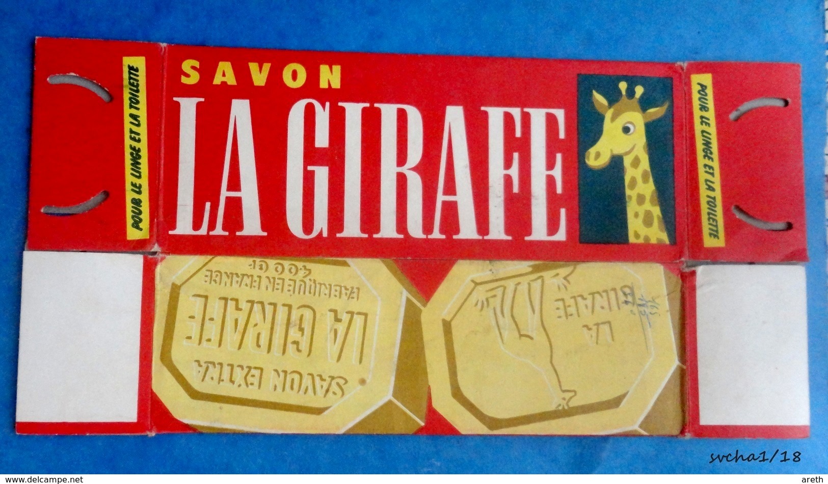 Ancienne Boite  Vide En Carton De Savon LA GIRAFE- A Plat - Autres & Non Classés
