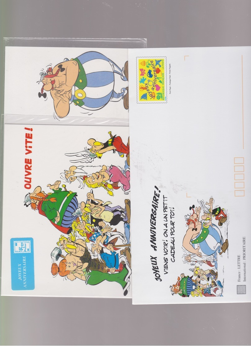 FRANCE 1 Enveloppe PAP Prêt à Poster N°YT 3046 Avec Carte Sous Blister- 1997 - Joyeux Anniversaire Asterix Obelix - PAP: Sonstige (1995-...)