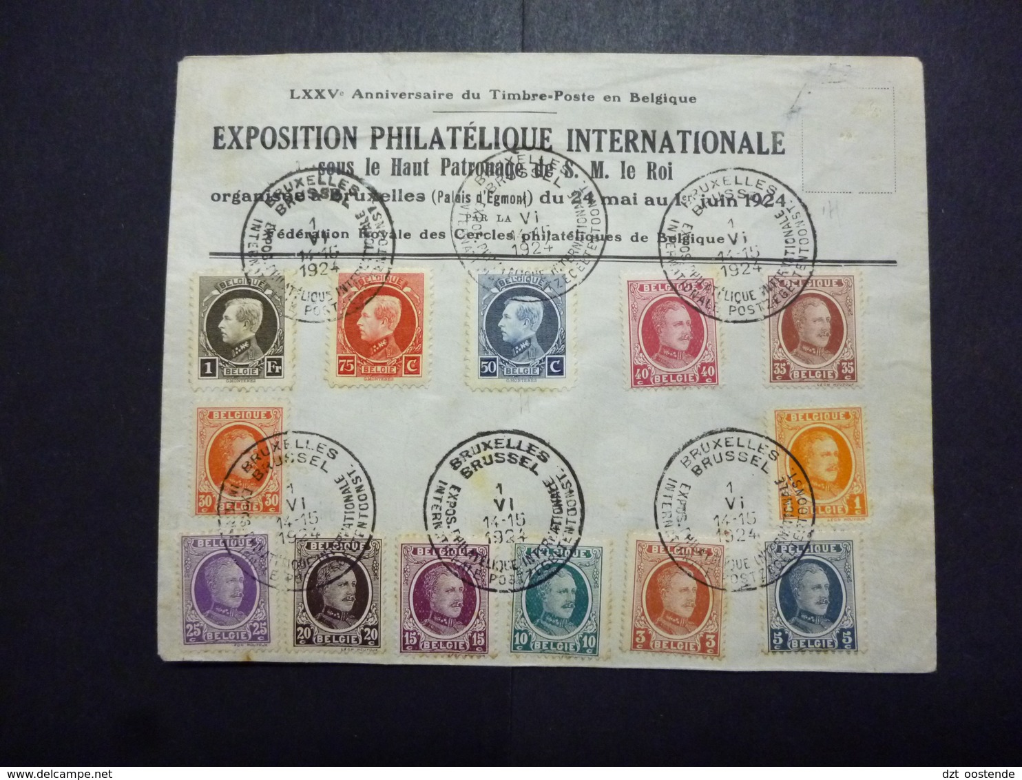 BELGIE BRIEF UIT 1924 GEST.( COB ) COTE : ... EURO - Post-Faltblätter