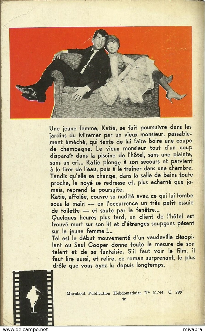 IL A SUFFI D'UNE NUIT - SAUL COOPER / COLLECTION MARABOUT  N° 299-1961 (à Inspiré Le Film DEAN MARTIN & SHIRLEY MACLAINE - Cinéma / TV