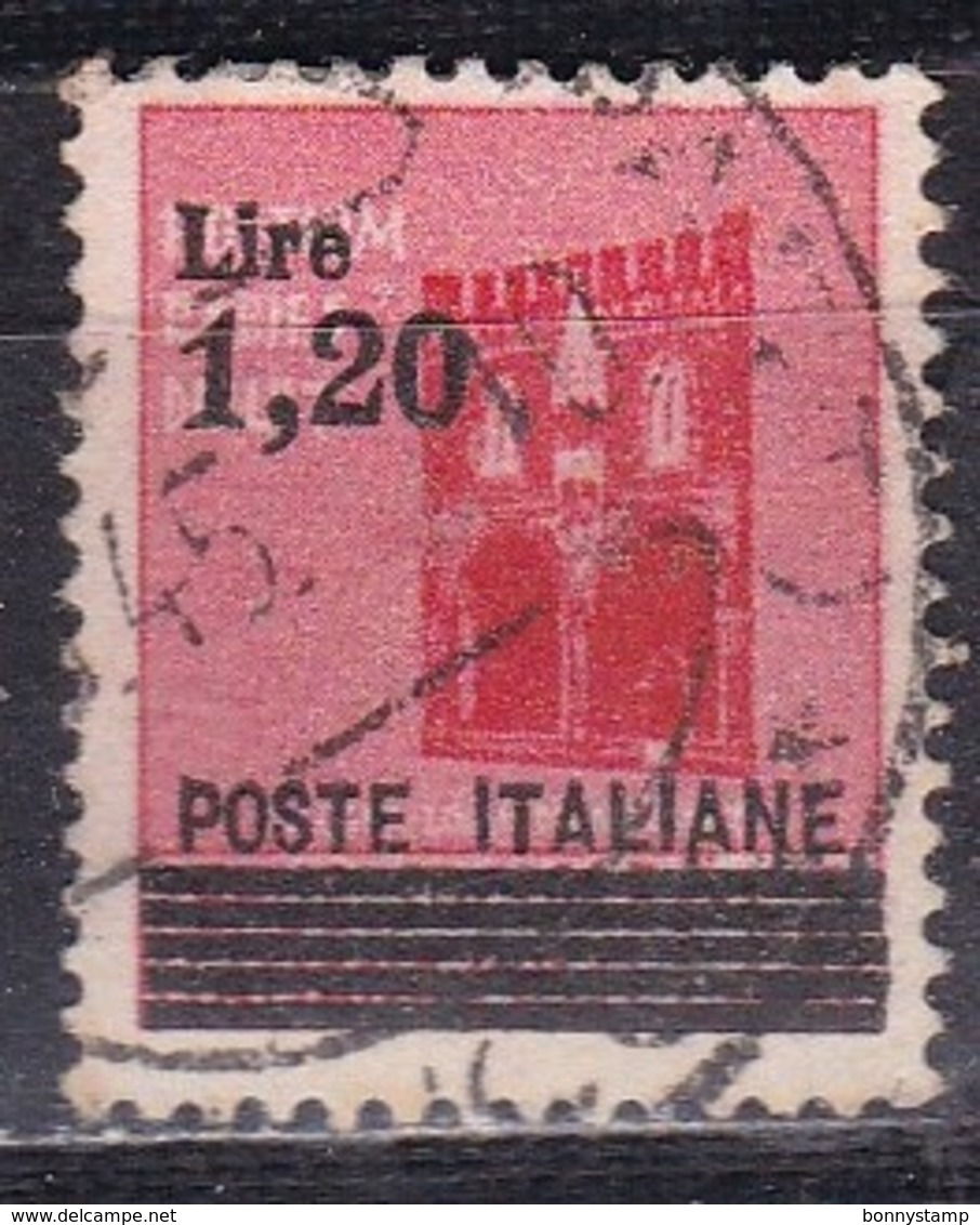 Regno D'Italia, 1945 - 1,20 Lire Su 20c Monumenti Distrutti, Soprastampato - Nr.524 Usato° - Usati