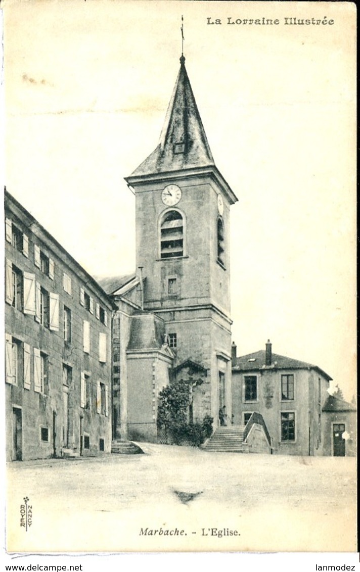 Dpt 54 Marbache L Eglise  1905 Neuve EM Pliure Visible - Altri & Non Classificati