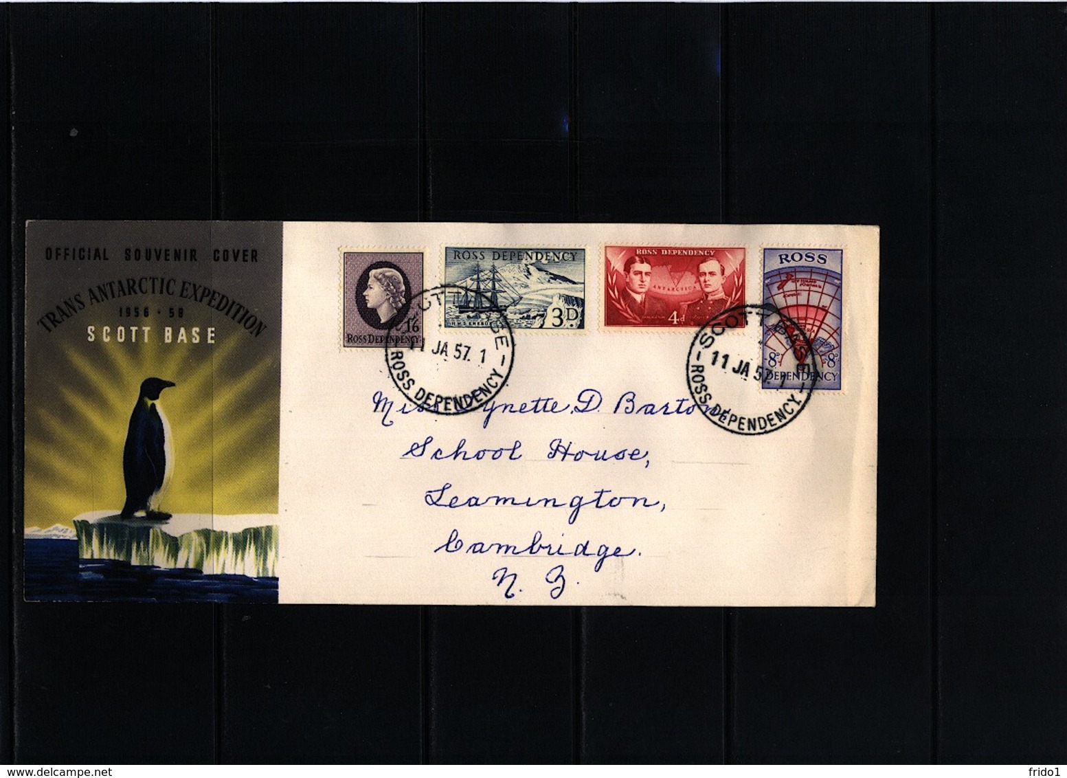 Ross Dependency 1957 Trans Antarctic Expedition Scott Base FDC - Covers & Documents