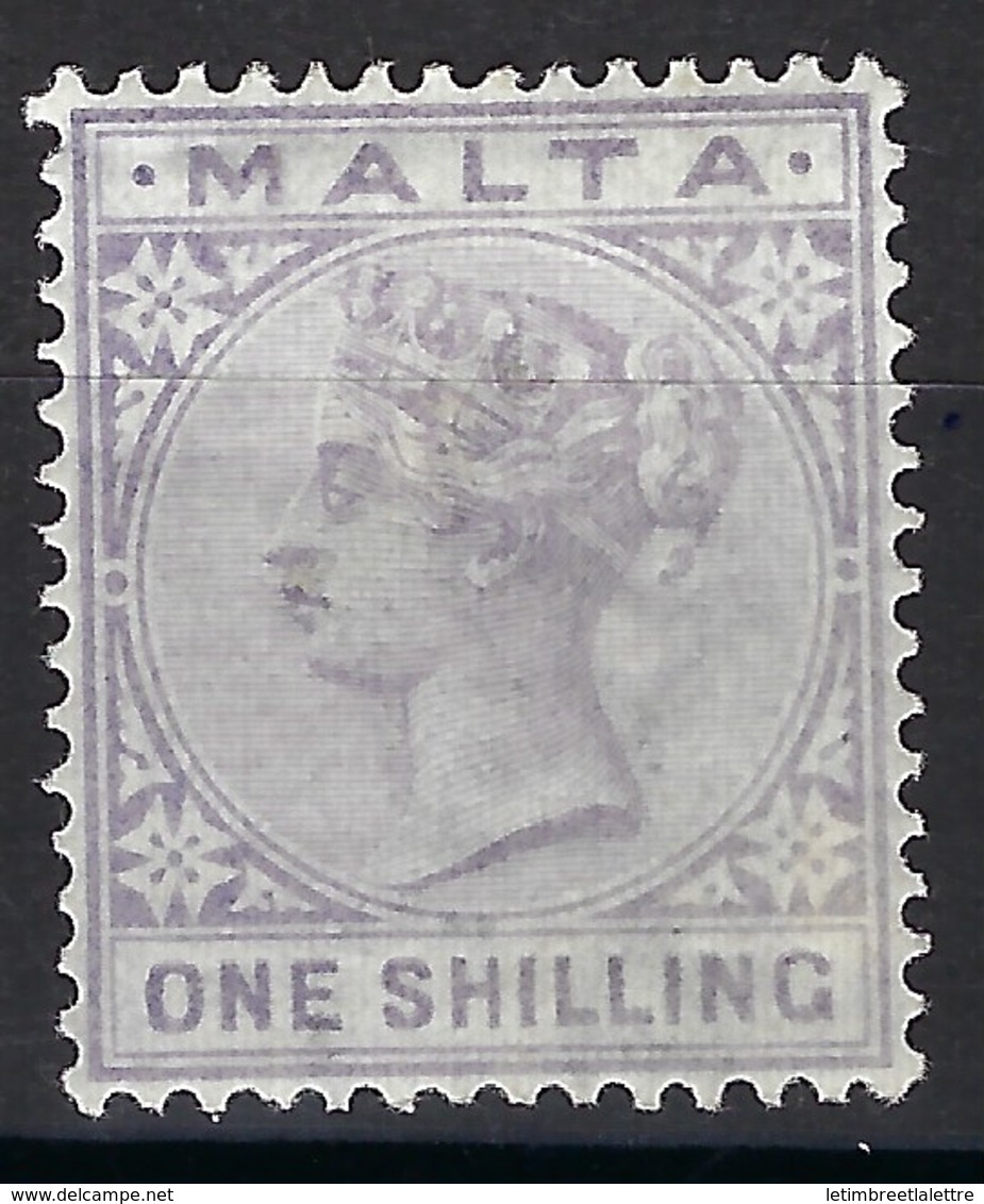 ⭐ Malte - YT N° 10 * - Neuf Avec Charnière - Pâle / Violet - 1885 ⭐ - Malte (...-1964)