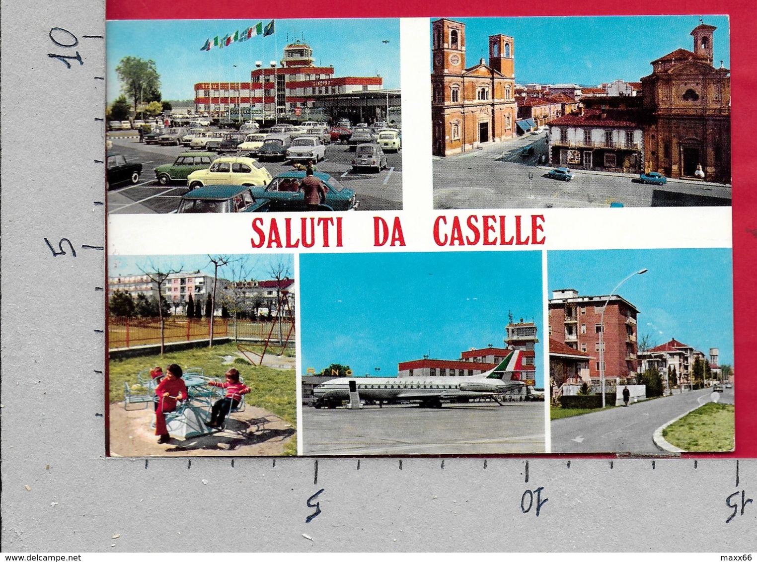 CARTOLINA VG ITALIA - Saluti Da CASELLE TORINESE (TO) . Panorama Vedutine - 10 X 15 - ANN 198? - Saluti Da.../ Gruss Aus...