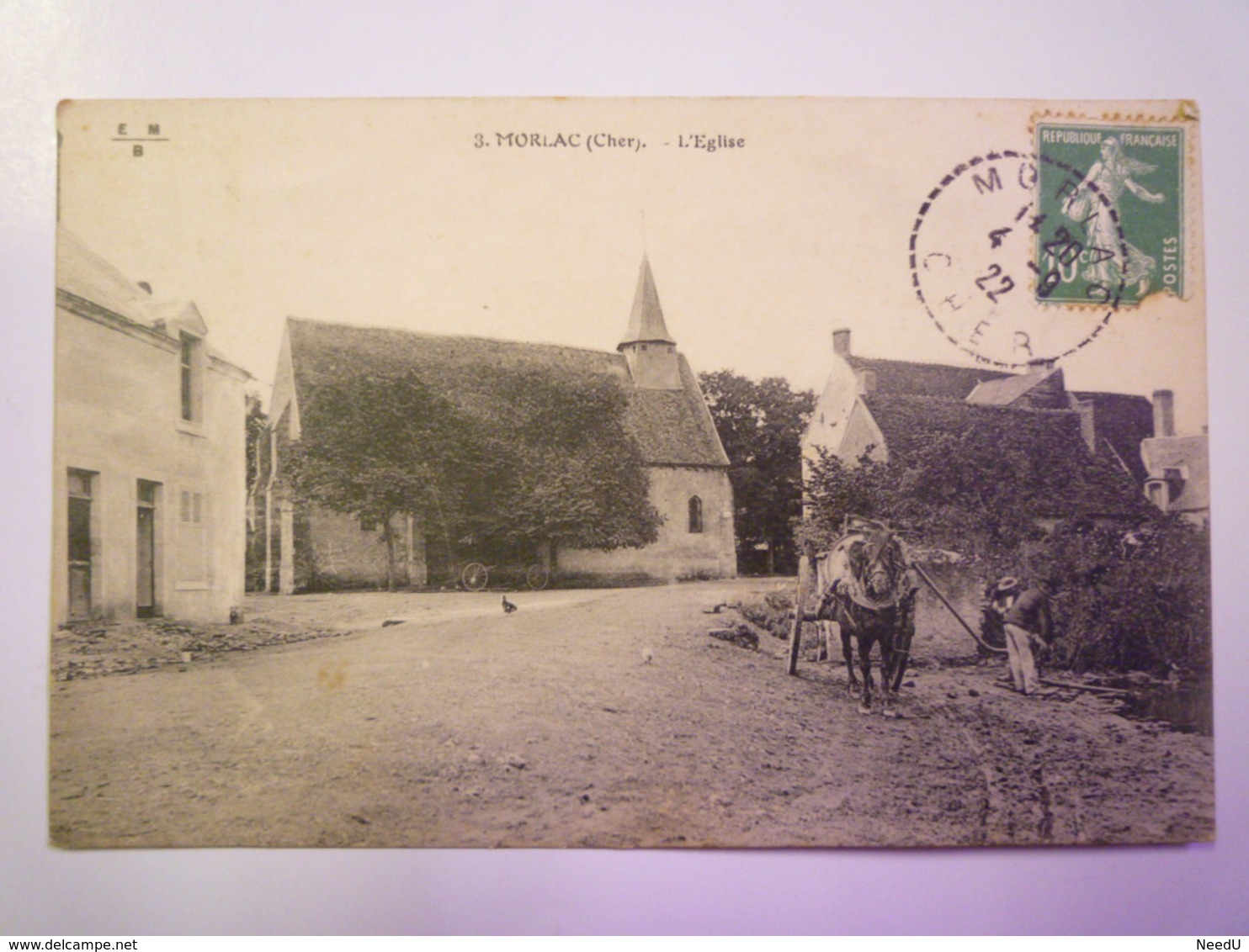 MORLAC  (Cher)  :  L'EGLISE   1922   XXX - Other & Unclassified