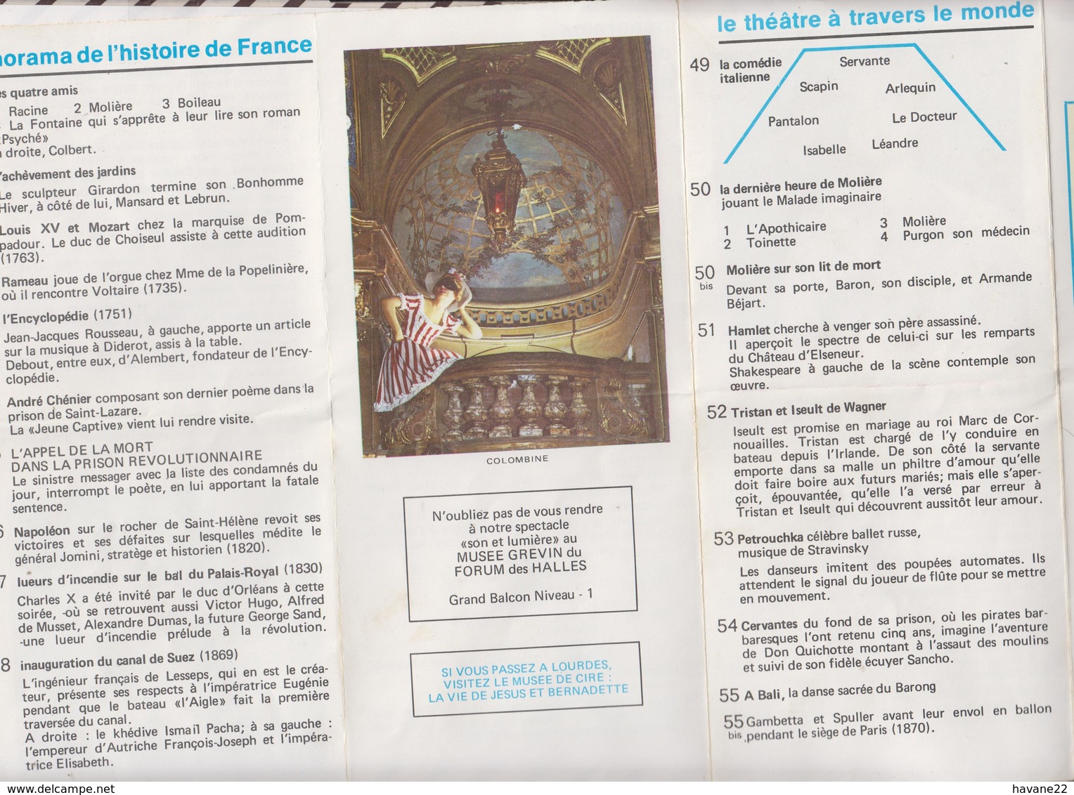 81110 Petit Dépliant MUSEE GREVIN 1982 - Programme