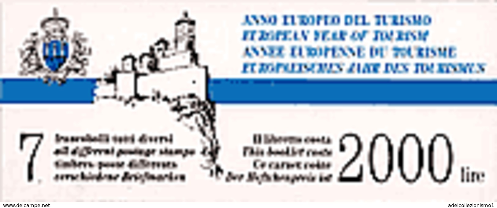 90593) SAN MARINO-Anno Europeo Del Turismo (serie Da 7 Esemplari) - LIBRETTO - 11 Giugno 1990  -MNH** - Libretti