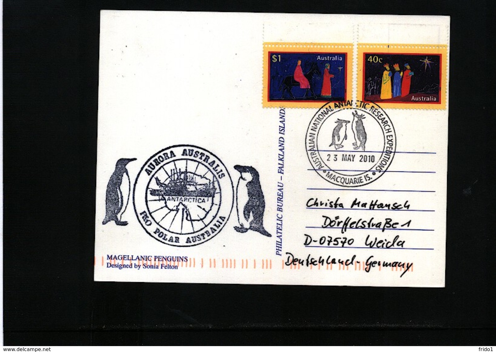 Australian Antarctic Territory 2008 Australian National Antarctic Research Expeditions Macquarie Is. Interesting Cover - Storia Postale