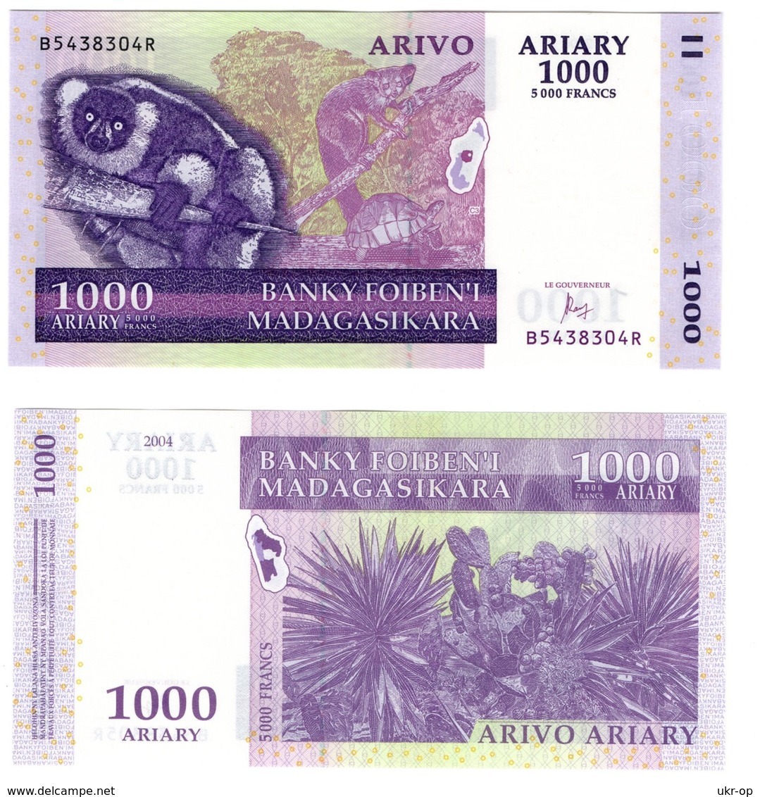 Madagascar - 1000 Ariary 2016 ( 2004 ) UNC Ukr-OP - Madagascar