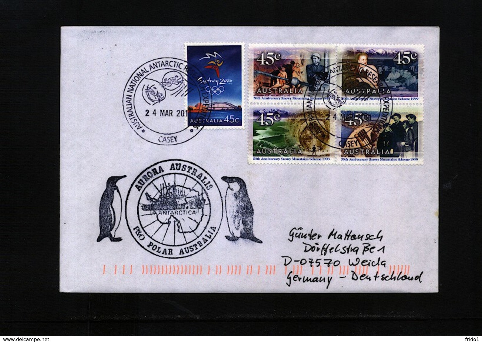 Australian Antarctic Territory 2010 Australian National Antarctic Research Expeditions Casey Interesting Cover - Briefe U. Dokumente