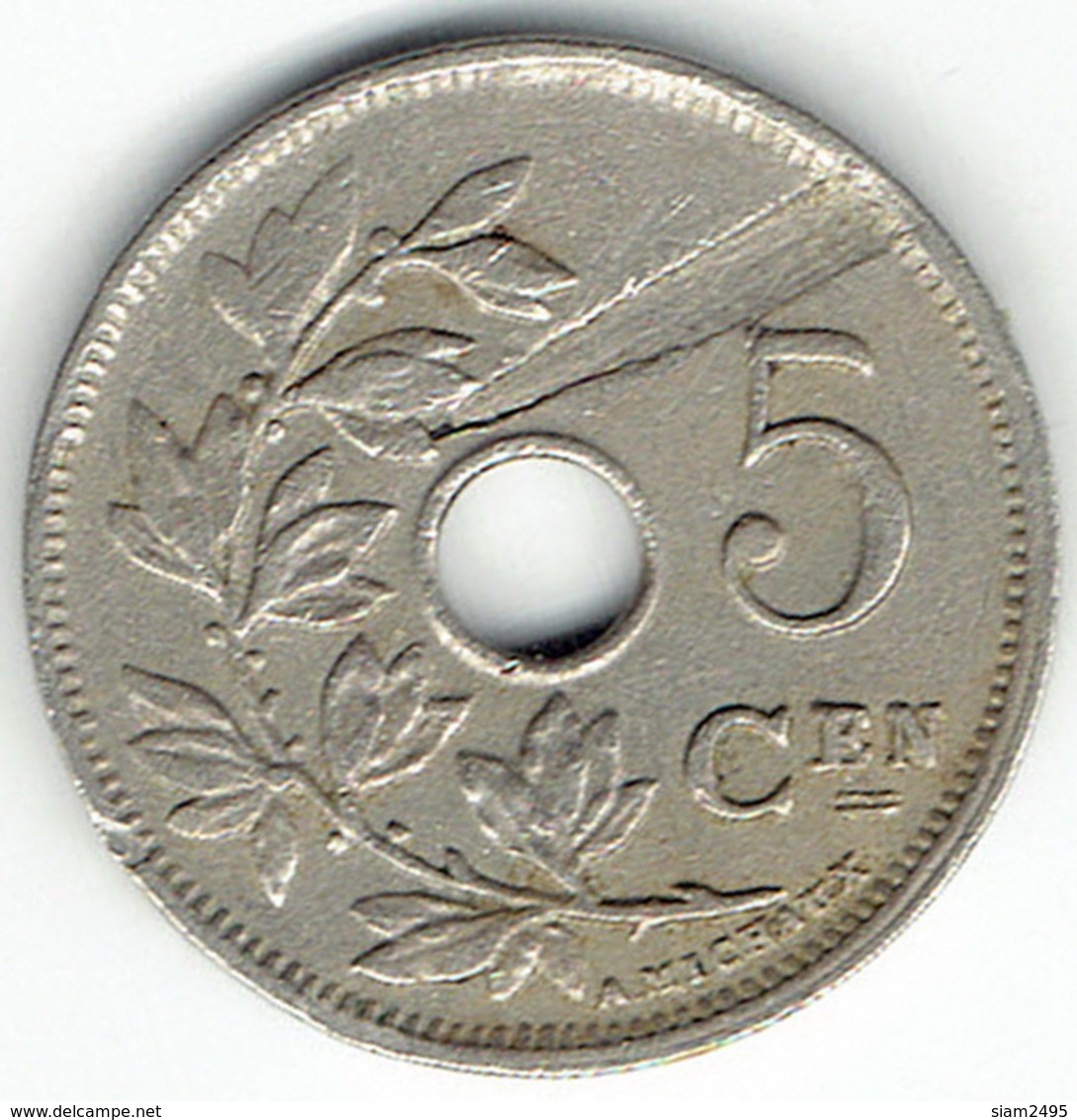 Belgium, 5 Centimes 1925 (NL) - 5 Cent