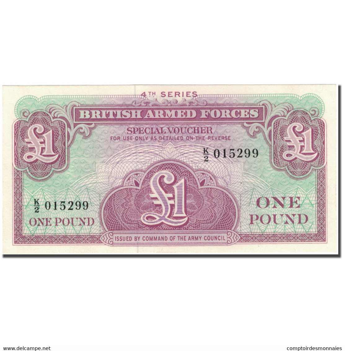 Billet, Grande-Bretagne, 1 Pound, KM:M36a, NEUF - British Armed Forces & Special Vouchers