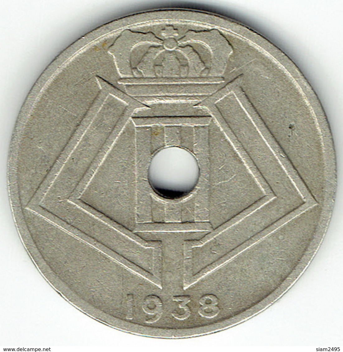 Belgium, 25 Centimes 1938 (NL-FR) - 25 Centimos