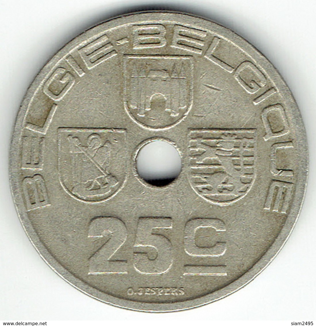 Belgium, 25 Centimes 1938 (NL-FR) - 25 Cent