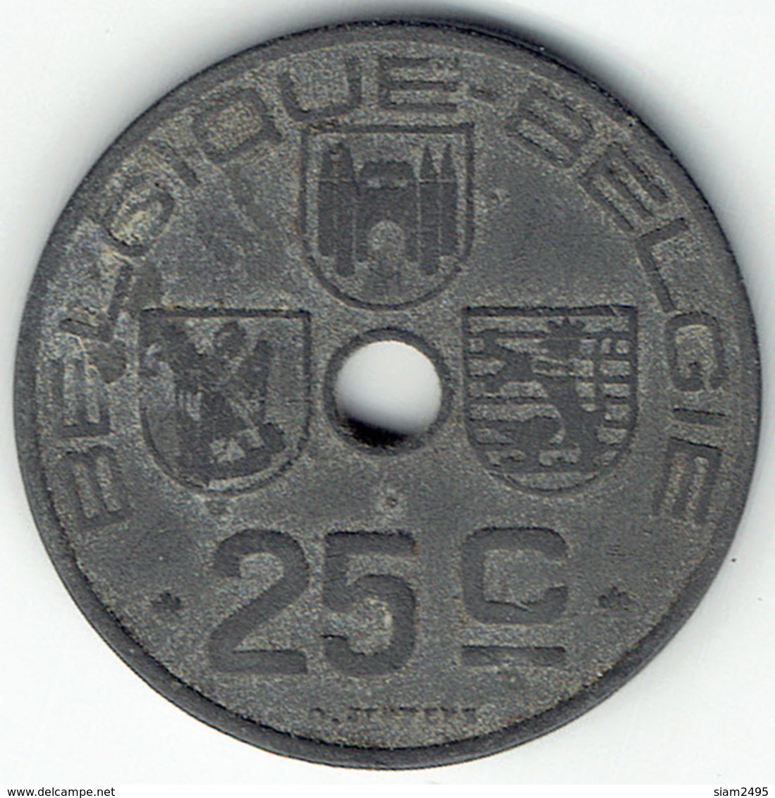 Belgium, 25 Centimes 1942 (FR-NL) - 25 Cents