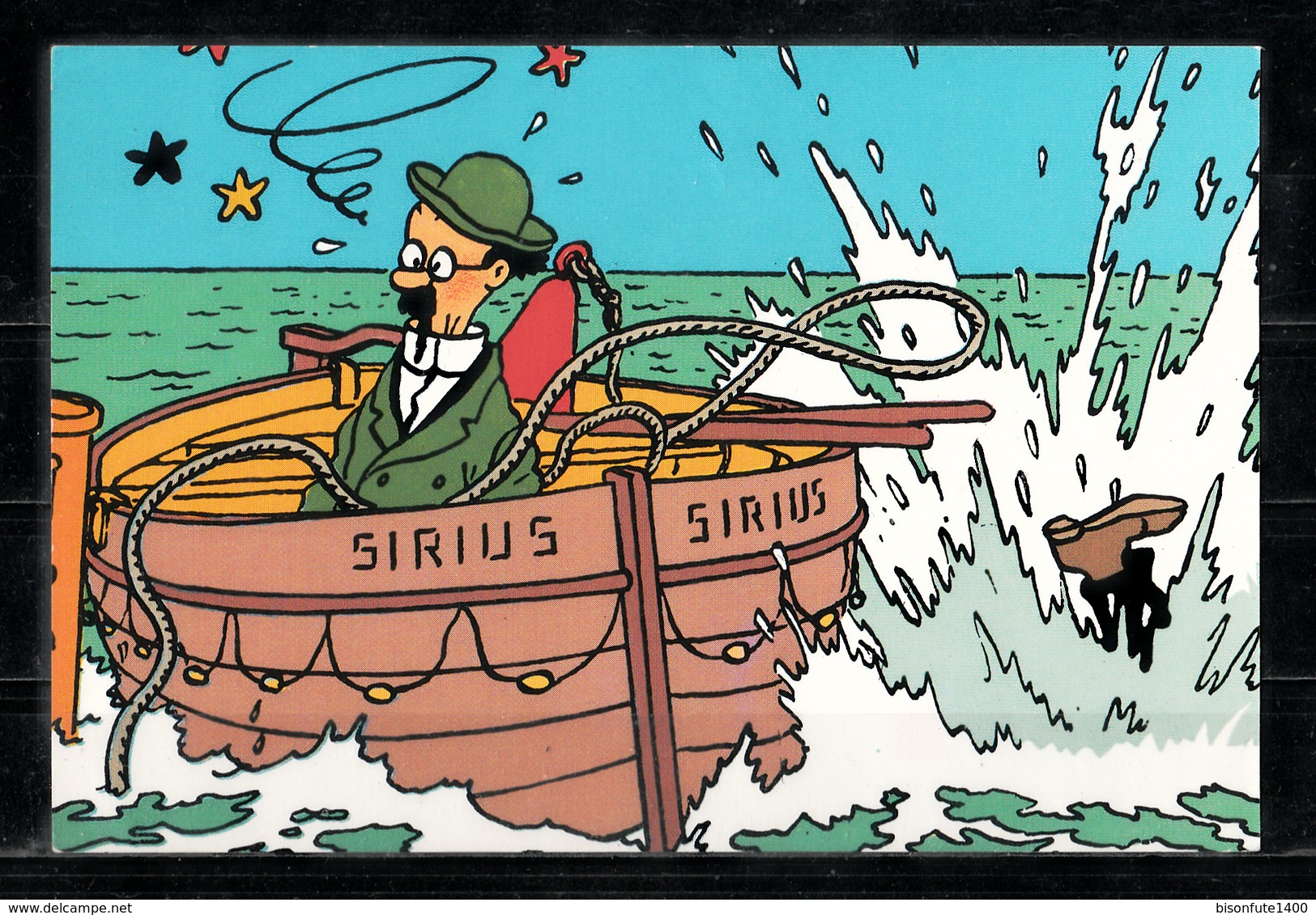 CP Tintin : Edition Hergé Et Du Lombard 1988 Pour Q8 ( Recto-Verso ). - Bandes Dessinées